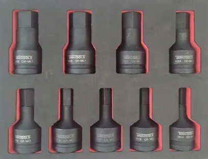 Juego de vasos Allen de impacto de 3/4 &ndash; 9 piezas