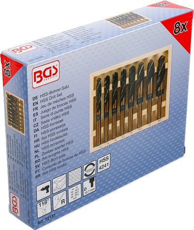 Juego de brocas HSS 14 - 25,5 mm 8 piezas