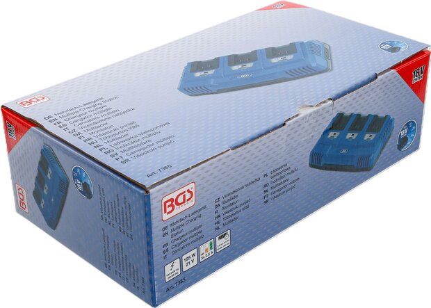 Cargador multiple 3 x 2,5 A 18 V