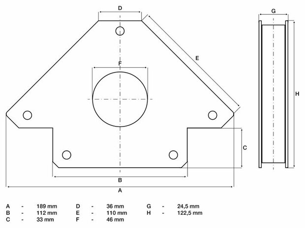 Escuadra magnetica extra fuerte 32 kg