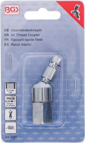 Racor macho 6,3 mm (1/4) rosca interior