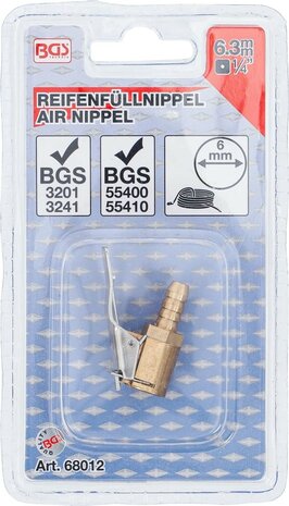 Enchufe inflador de laton 6,3 mm (1/4)