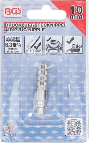 Espiga de conexion para manguera de aire de 10 mm