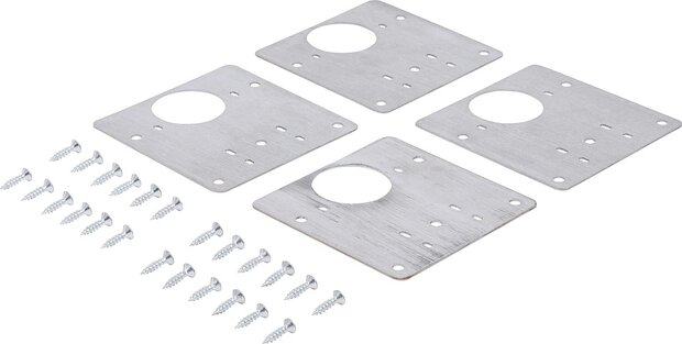 Juego de placas de reparacion de bisagras acero inoxidable 4 piezas