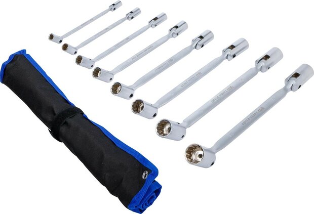 Juego de llaves de estrella dobles con cabezas flexibles 8 piezas