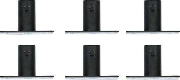 Juego de ganchos para toallas negro autoadhesiva 6 piezas