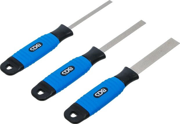 Juego de limas flexible revestido de diamante extra delgada 3 piezas