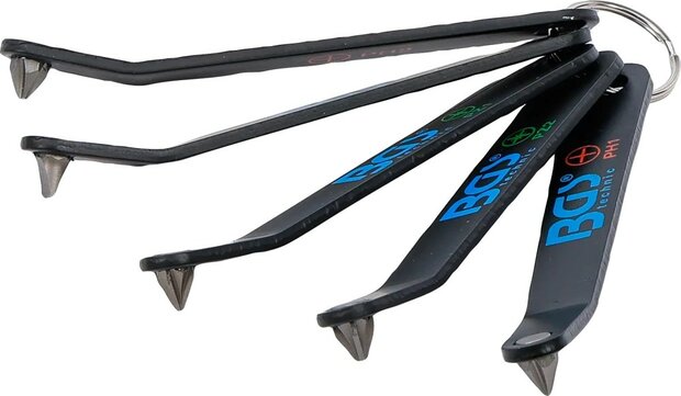Destornilladores para puntas especiales ultra plana ranura SL en cruz PH y PZ perfil en T (para Torx) 5 pieza