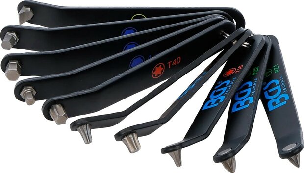 Destornilladores para puntas especiales ultra plana 10 piezas