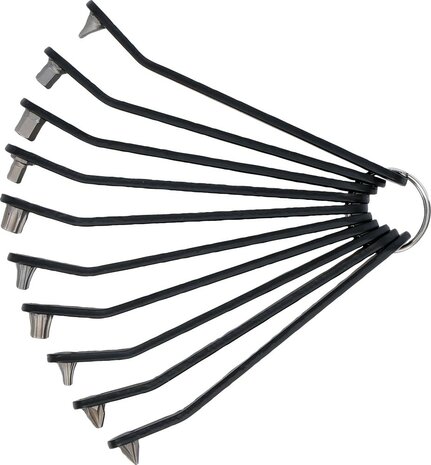 Destornilladores para puntas especiales ultra plana 10 piezas