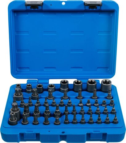 Juego de puntas de vaso y llaves de vaso Perfil E / perfil T (para Torx) / perfil T (par