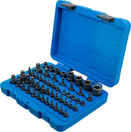 Juego de puntas de vaso y llaves de vaso Perfil E / perfil T (para Torx) / perfil T (par