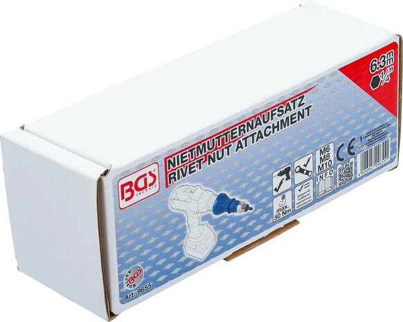 Punta para tuercas remachables M6 / M8 / M10