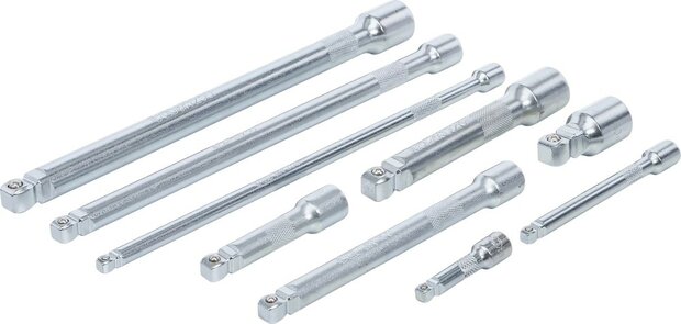 Juego de extensiones basculantes 6,3 mm (1/4), 10 mm (3/8), 12,5 mm (1/2) 9 piezas