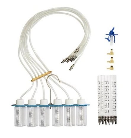 Medidor de flujo de common rail con 24 adaptadores