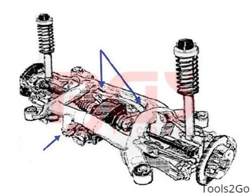 Juego de extractor de silentblocks para BMW E38, E39 7 piezas