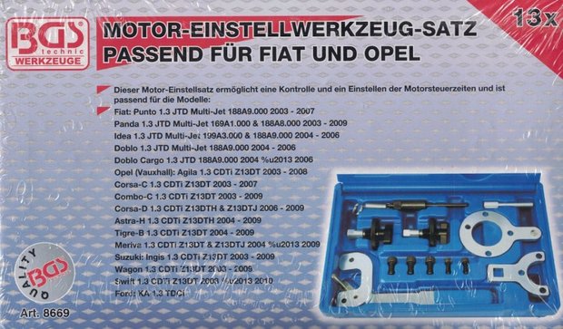 Herramienta de sincronizacion del motor para Fiat / Ford / Opel / Suzuki 1.3L Diesel