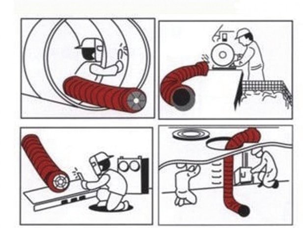 Manguera de 10 metros para ventiladores de 200 mm