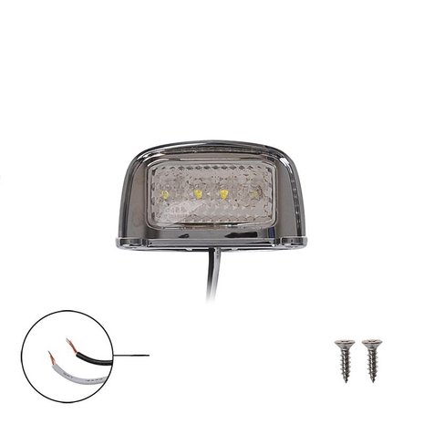 Luz para la matrícula de 12/24V y LED de 76x41mm cromada