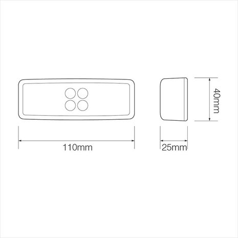 Lampara de galibo 12 24V blanca 110x40mm LED