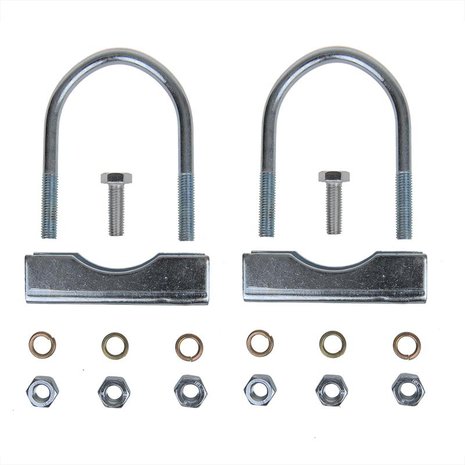 Soporte en U redondo de 60 70 mm para abrazadera de rueda delantera - juego de 2 piezas