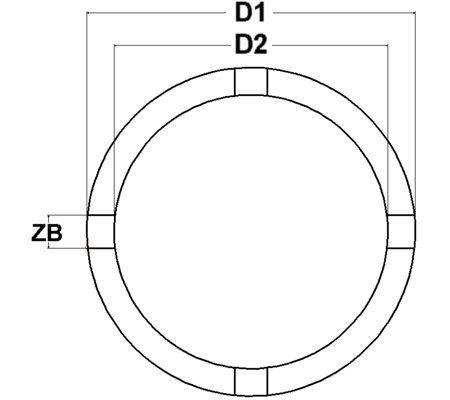 Vaso almenados para tuercas ranuradas dientes externos 69 mm KM8