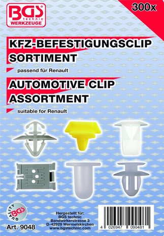 300 piezas Surtido clip Automotive para Renault