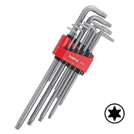 Conjunto de 9 teclas codos macho XL Torx