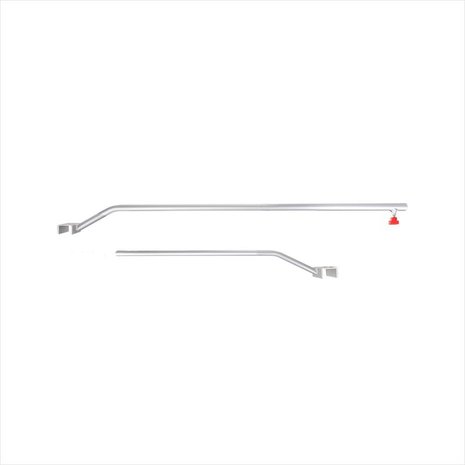 Soporte de lona de aluminio extensible de 108 a 146 cm para lona de remolque