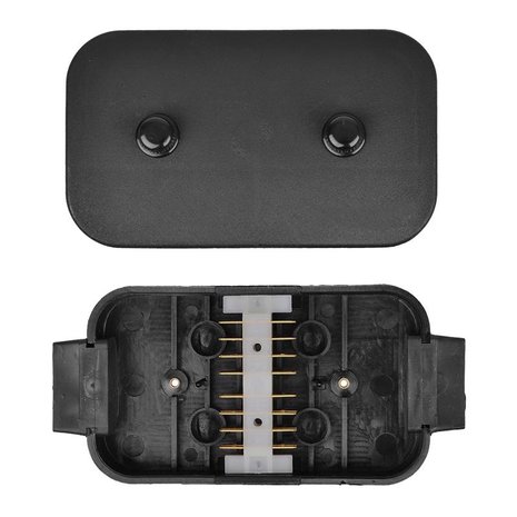 Caja de conexion de cables de plastico de 8 x 4 pines con conexiones cruzadas