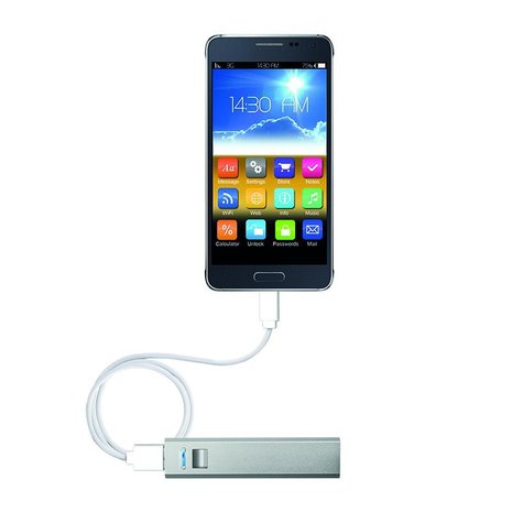 Bater a externa de 2600 mAh para dispositivos electronicos + cargador USB