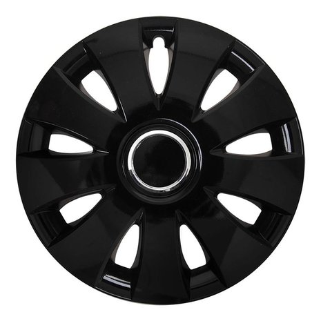 Tapa de ruedas Aura negro de 15 pulgadas x4 piezas
