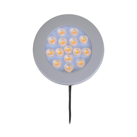 Surface mounted spotlight 15-leds 12V 200lm Ø70x12mm