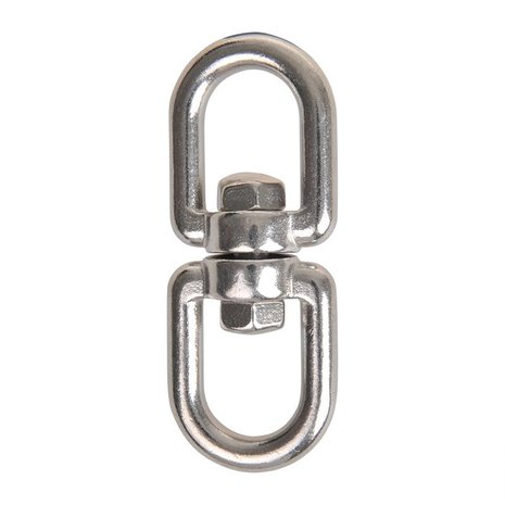 Cerradura giratoria de 8 mm  acero inoxidable A4 AISI 316  ojo ojo  2.500 daN