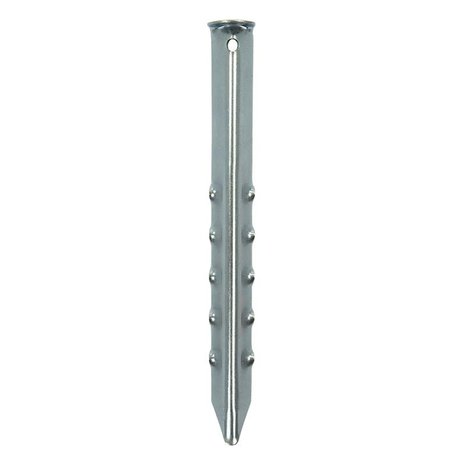 Estaca de tienda de 30 cm de metal acanalado