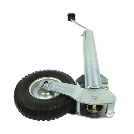 Jockey wheel 60mm metal rim with PU tyre 200x60 foldable