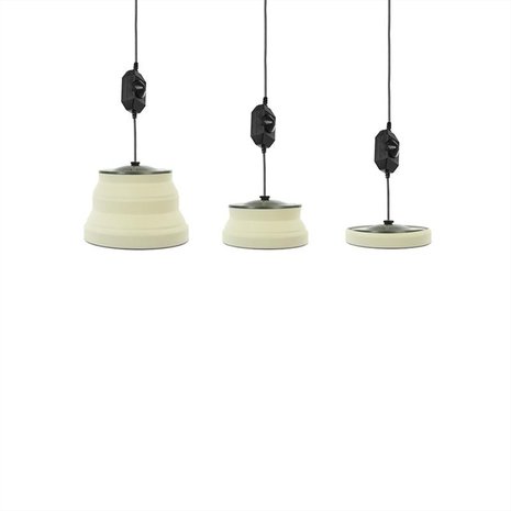 Hanging LED lamp foldable silicone white 25cm