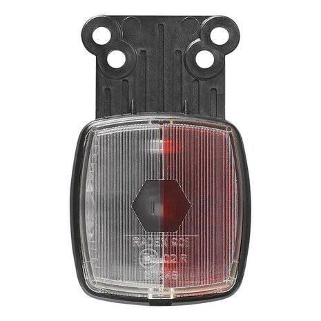 Luz de galibo roja/blanca 92x42mm con reflectores en soporte
