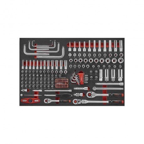 Carro de herramientas negro de 8 cajones con 512 herramientas (EVA)