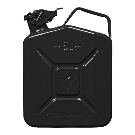 Jerry can 5L metal black UN- & TuV/GS-approved