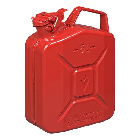 Jerry can 5L metal red UN- & TuV/GS-approved