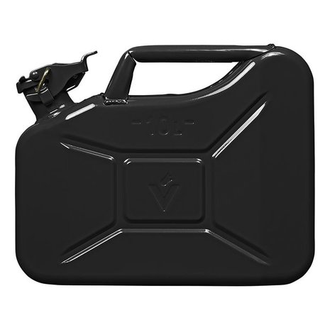 Jerry can 10L metal black UN- & TuV/GS-approved