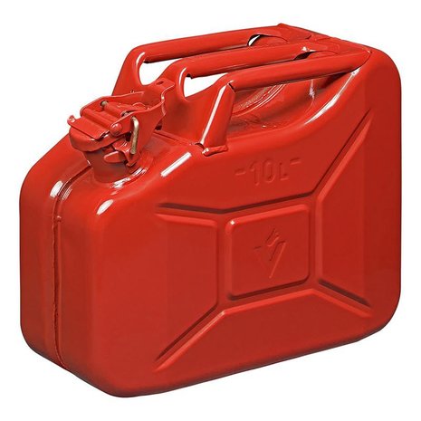 Jerry can 10L metal red UN- & TuV/GS-approved