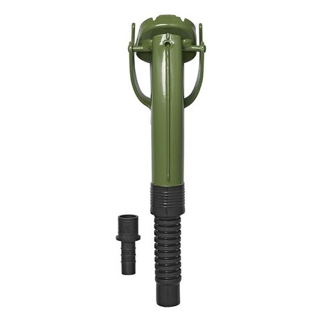 Spout metal green flexible suitable for petrol and diesel