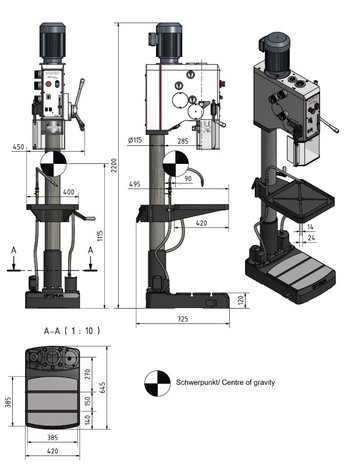 Taladro de columna - vario diámetro 32mm