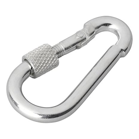 Mosqueton metalico 6x60mm con cierre de rosca x10 pieces