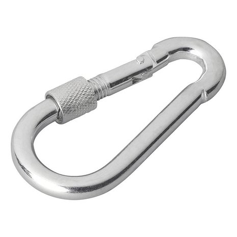 Mosqueton metalico 8x80mm con cierre de rosca x10 pieces