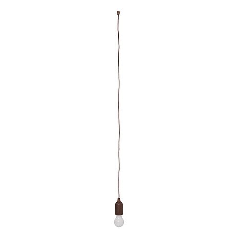 Lampara retro motivo madera con cordon 90cm