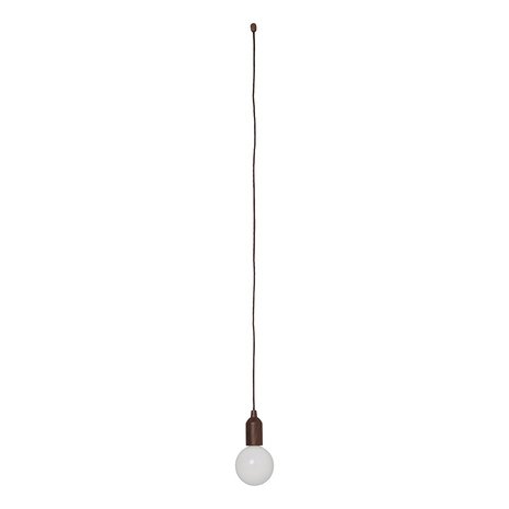 Lampara retro XL motivo madera con cordon 90cm