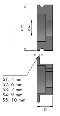 Dispositivo frontal manual 1.2x140mm